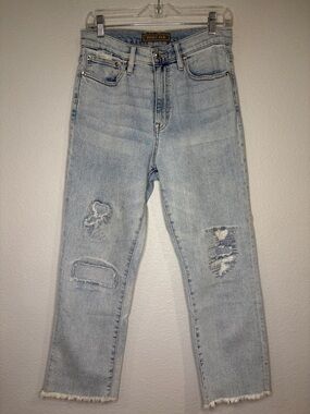 J. Crew Point Sur stretch cotton high rise cropped slim boy fit denim jeans 27